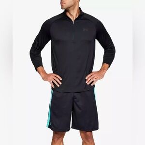 Under Armour  Men’s Tech 2 1/2 Black Long Sleeve 1/2 Zip NWT